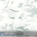 Stay hidden in snow-covered terrains with our Official MultiCam Alpine™ Water Transfer Printing film. TWN is the only supplier of MultiCam® hydrographic films.