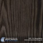 Ebony Walnut is an elegant dark wood pattern that is both sleek and sophisticated. This Water Transfer Printing film resembles walnut that is stained in ebony.